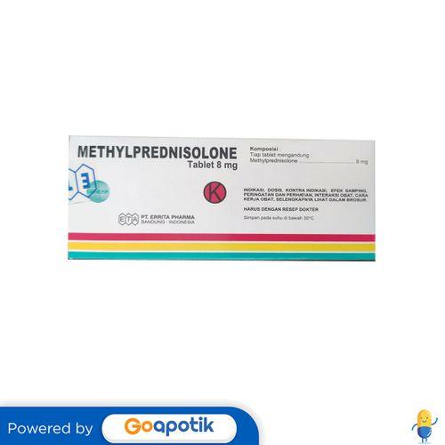 METHYLPREDNISOLONE ERRITA 8 MG BOX 100 TABLET