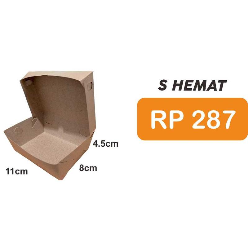 LUNCH BOX PAPER / KOTAK MAKAN / DUS KRAFT COKLAT TAKEAWAY / DUS NASI / KOTAK NASI 6