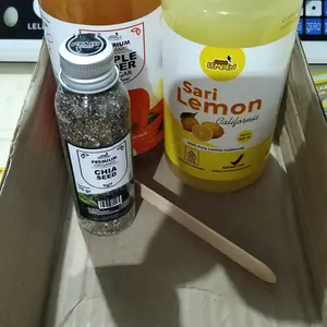 SUUR LEMOEN Paket Cuka Apel 500 ml Sari Lemon 500 ml Chia Seeds 70gr