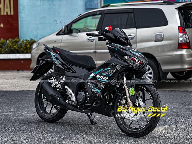 TEM RS150R HOT XANH NGỌC TEM XE WINNER V3 ĐEN NHÁM TEM RỜI 3 LỚP IN SẮC NÉT KÈM STICKER MINI SHOP BÁ NGỌC DECAL