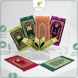IZMIR Ukuran kecil 35x55 CM Sajadah Mini Turki  Bludru Tebal Bulu Sujud Muka Anak Kepala Haji Muslim
