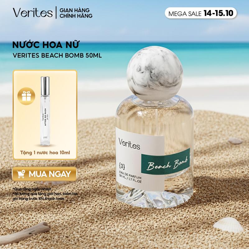 Nước Hoa Verites BEACH BOMB 50ml Hương Thơm Thanh Mát, Nhẹ Nhàng, Năng Động EDP 20%