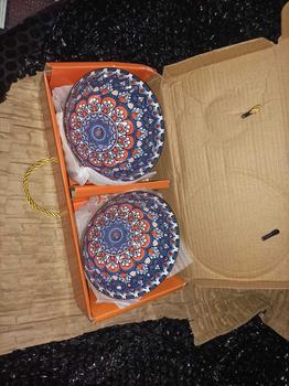 Product Review of Bilipot 4pcs Hampers Mangkok Set | Hampers Piring Keramik Set | Parcel Keramik Set |  Gift Set Hampers | Mangkok Souvenir Bohemian Style from r**1 2