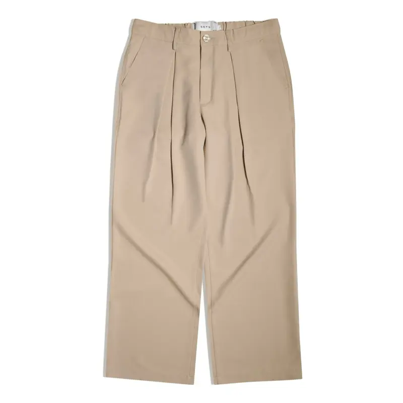 SETS - Khaki Pleated Trousers 0