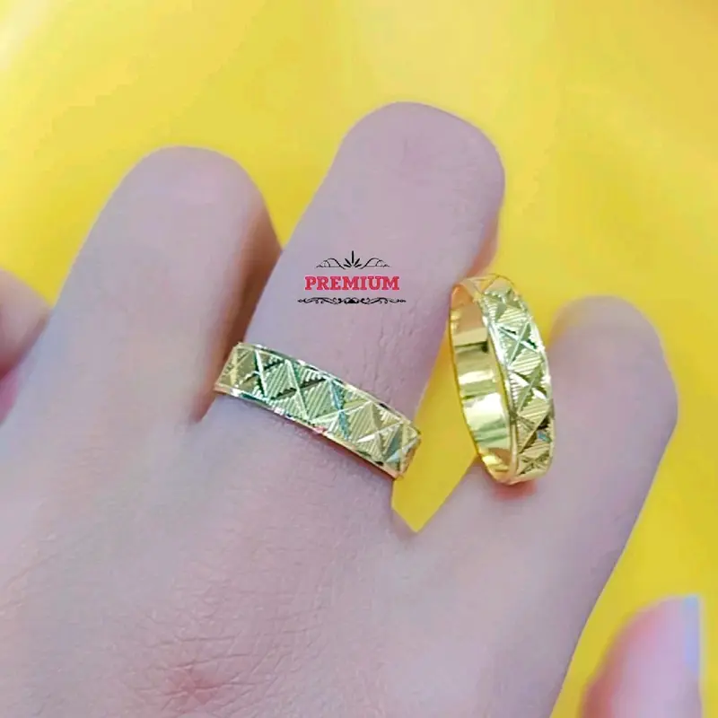 Cincin blink ukir kadar emas kuning dewasa 0