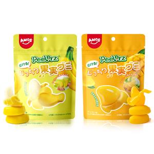 アモス ピーラーズ マンゴー味 むけるグミ 72g×8袋 ・楽しくむけて美味しい！新感覚のフルーツグミ ・マンゴー味：本格的なマンゴーフレーバー ・各袋ジッパー付きで便利！保存も簡単
