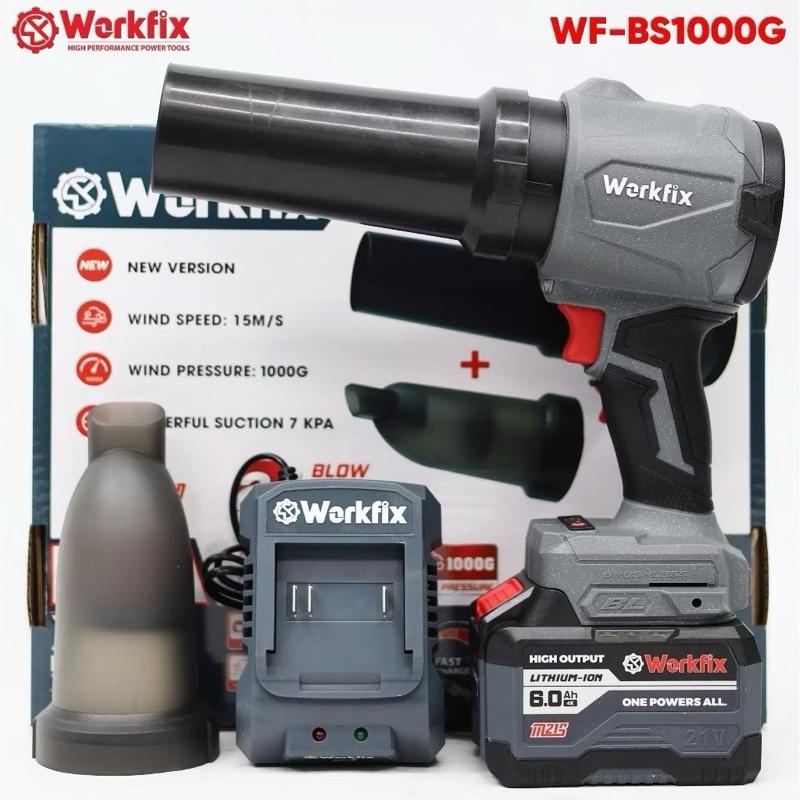 Vừa Hút Vừa Thổi Máy thổi phản lực pin WORKFIX WF-BS1000G Không chổi than 2 chức năng Thổi và Hút 3 Cấp Tốc độ Bảo Hành Chính Hãng 6 Tháng