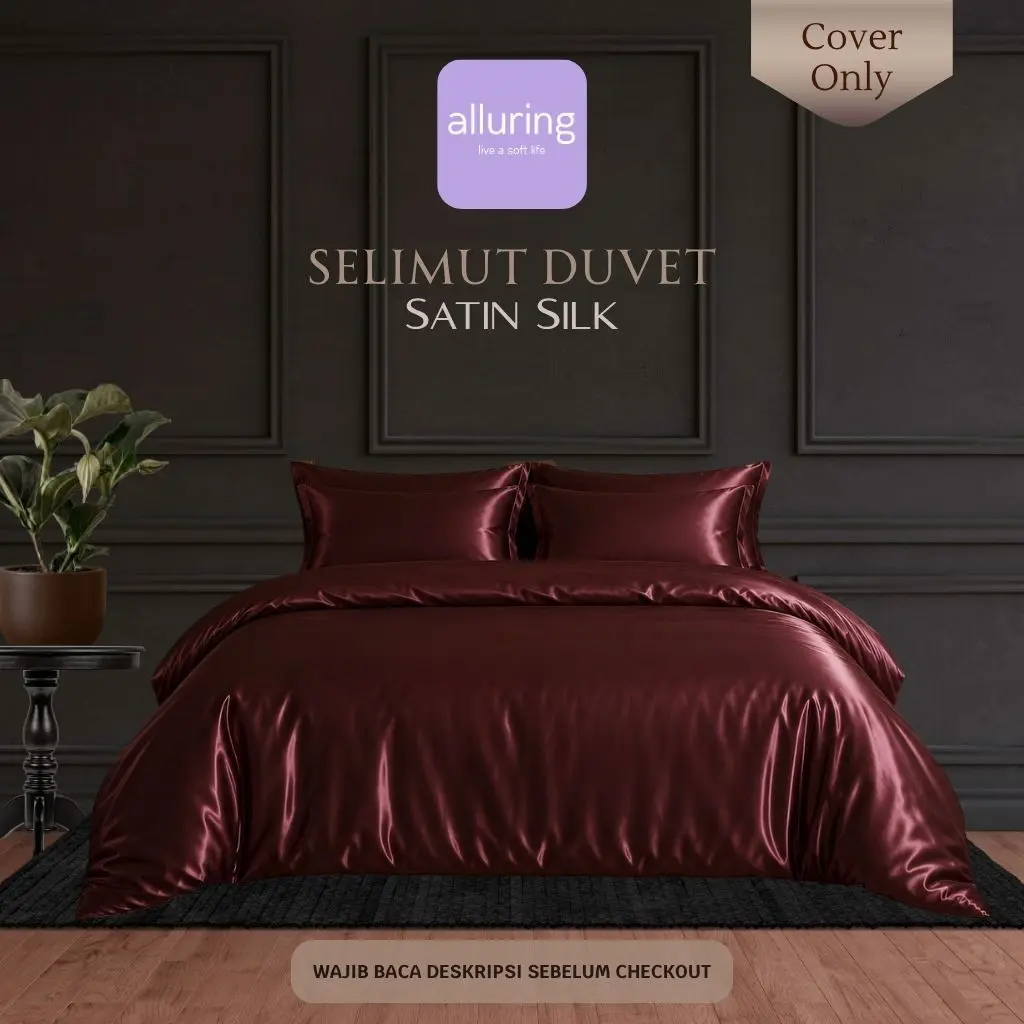 ALLURING Sarung Selimut Duvet - Duvet Cover Satin Silk
