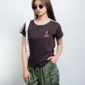 Oneck lengan stripe Roman- Atasan wanita kekinian leher motif roman cotton combed 30s premium Outfit.id2