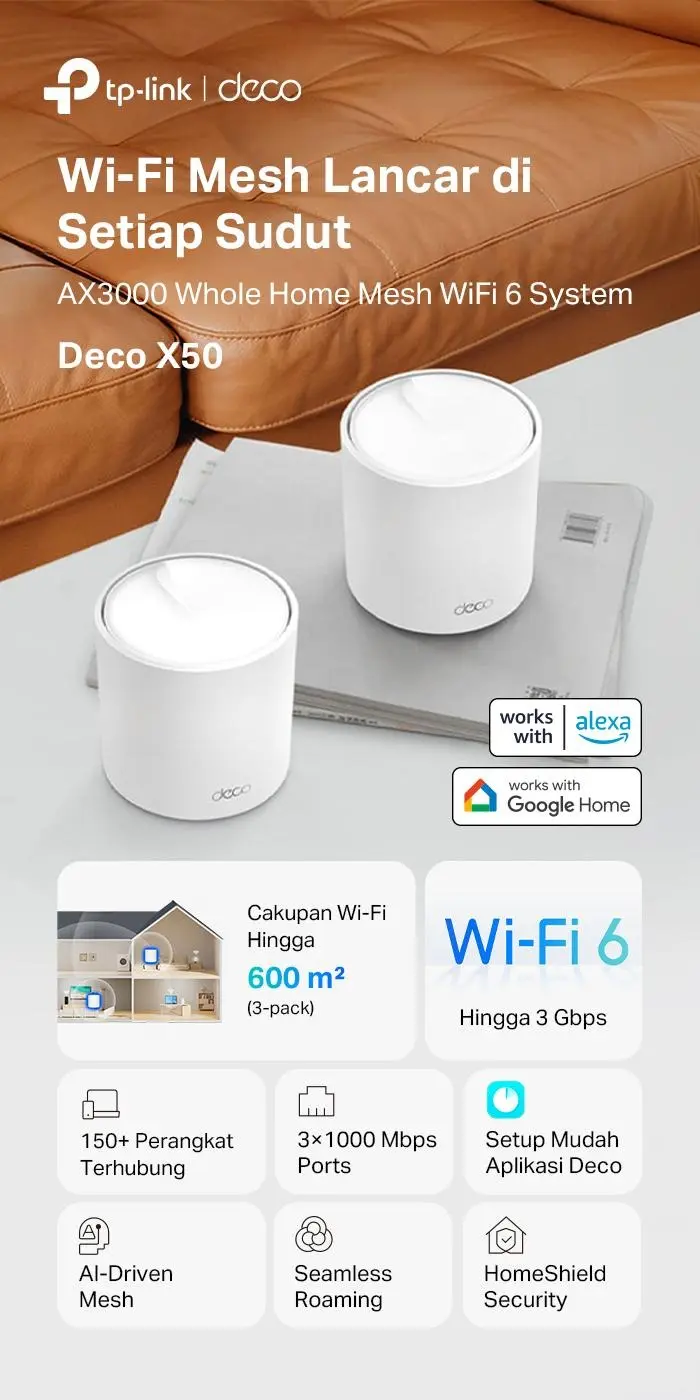 TP-Link Deco X50 1/2/3 Pack AX3000 Whole Home Mesh WiFi 6 System X 50 ...