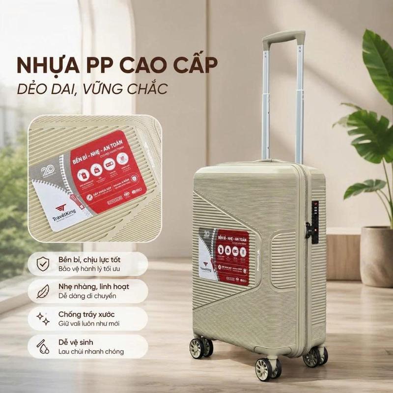 (MẪU MỚI RA GIÁ YÊU ĐÃI) Vali Du lịch 8090 Nhựa PP Cao Cấp Bao Bể Vở 1 Đổi 1 bảo hành vỏ 4 năm. Khoá Số Bảo Mật An Toàn, bánh xe 360 Độ..KHO HCM vchuyển ra Bắc 5-6 ngày nhận