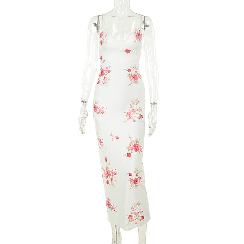 Product Introduction of Đầm Hoa Thường Ngày Dáng Ôm, Dây Đeo Spaghetti Thanh Lịch, Phong Cách Bodycon, Thích Hợp Cho Bữa Tiệc Ngày Lễ, JY23159TGO 16