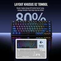 Gambar Gamen Titan X / 10 Mechanical Gaming Keyboard Custom Silver Switch Wired - Hitam dari Starcomp Semarang Kota Semarang 2 Tokopedia