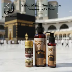 Al Barkah Sabun Mandi Khusus Haji & Umrah Traveling Size Non Parfum Anti Keringat Anti Bakteri Netto 60ml 100ml 250ml Bahan Alami Aman - Tubuh