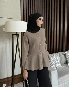 Earthly Allure GONEGANI OFFICIAL - Atasan Wanita Bahan Knit Full Kancing Cheer Cardy