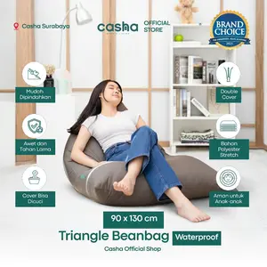 CASHA Bean Bag Triangle Waterproof - 90x130 Asli Furniture Cafe