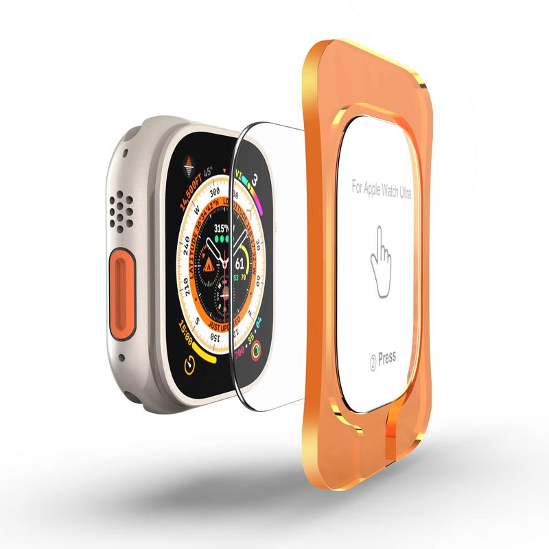 Product Introduction of Tempered glass for apple watch cover S8 41mm 45mm Ultra-thin Clear Tempered Glass Screen Protector For Apple Watch 4 40mm 44mm 1
