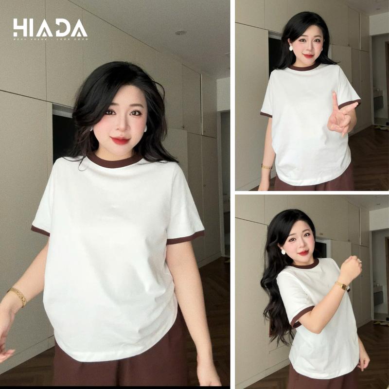 Áo Thun Nữ Babytee HIADA Cổ Tròn Phối Bo Cao Cấp- Chất Liệu Cotton Quảng Châu HIADA 25