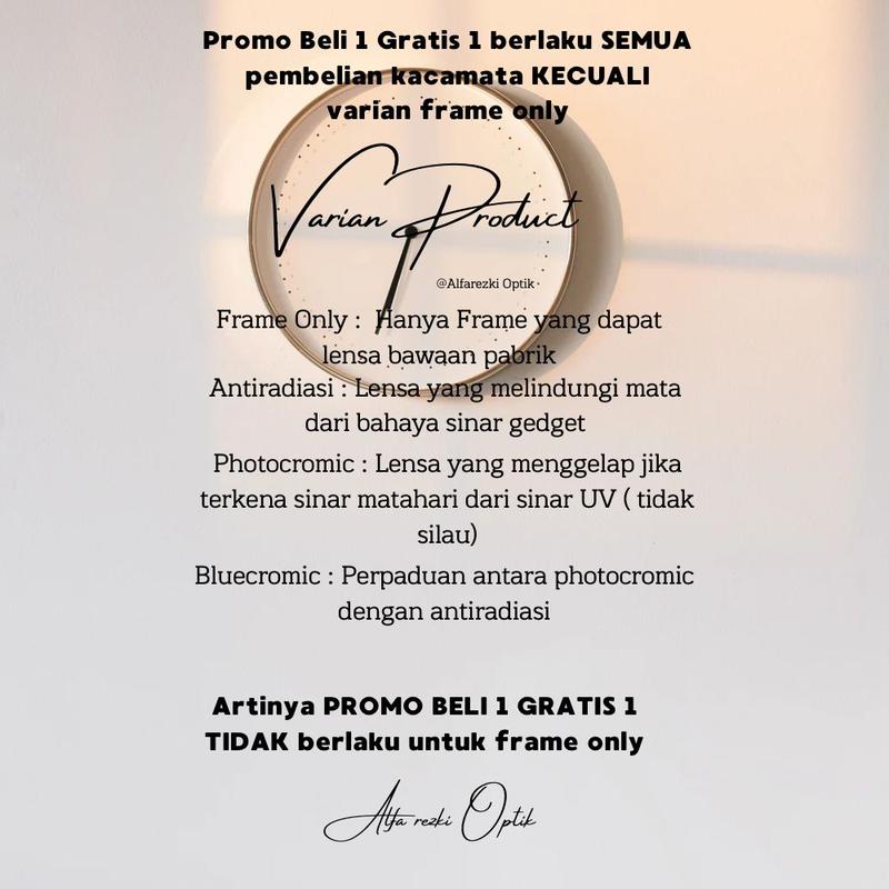 Beli 1Gratis 1 Kacamata Minus Frame AR20098  Antiradiasi Blueray Photocromic Bluecromic Kacamata Wanita Lensa Eyewear Glasses 6