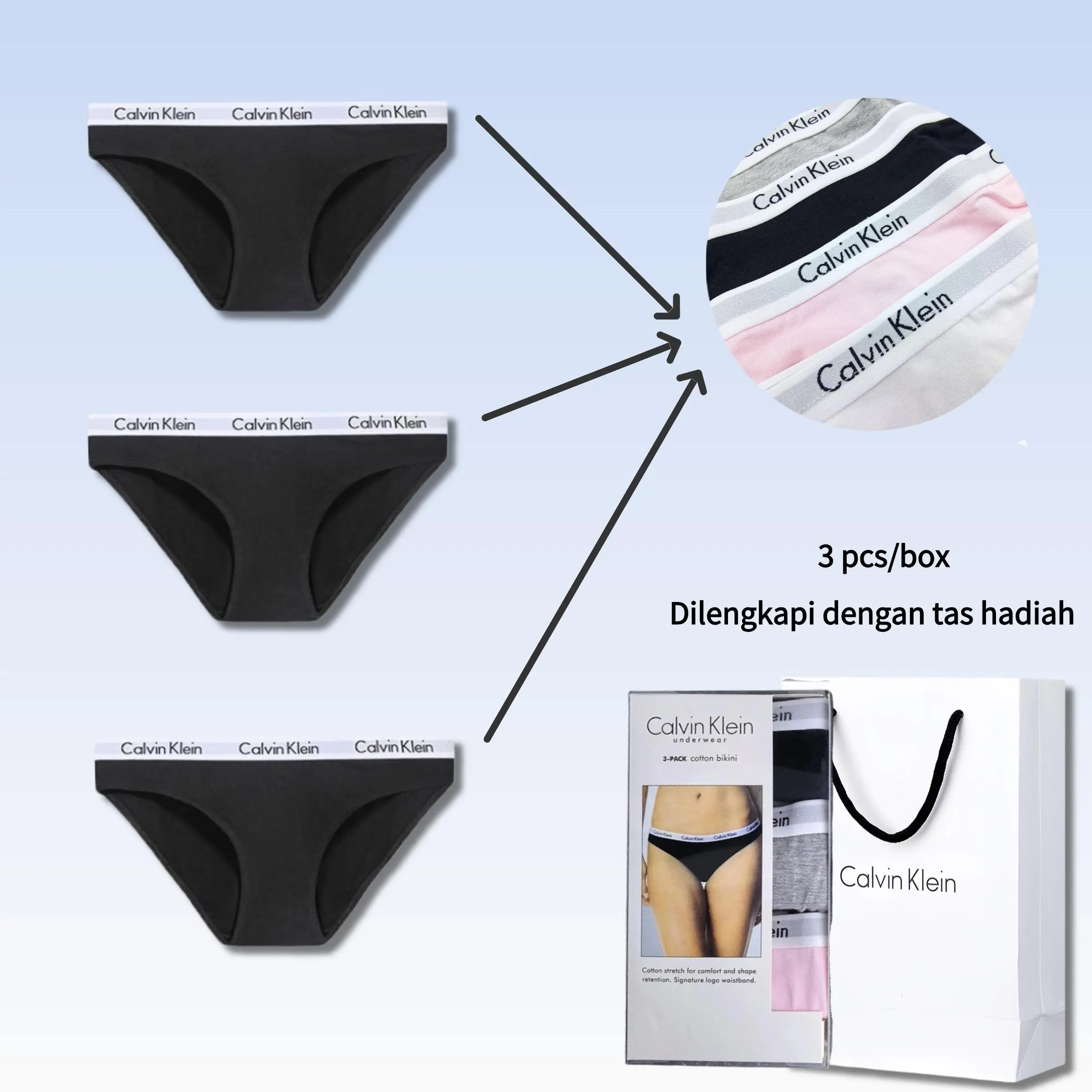 Gaya B (Hitam + Hitam + Hitam)