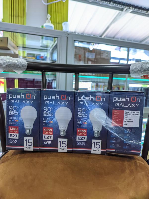 Lampu Led PUSH ON GALAXY 5W|9W|15W cool daylight (cahaya putih) Plastik 2