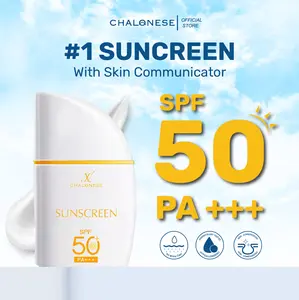 【24 Jam Siap Kirim】CHALONESE SUNSCREEN Pemutih Wajah SPF50+ PA+++ Mencerahkan Kulit Kusam BPOM ，Aman dipakai sehari-hari,  tidak lengket, cocok semua jenis kulit