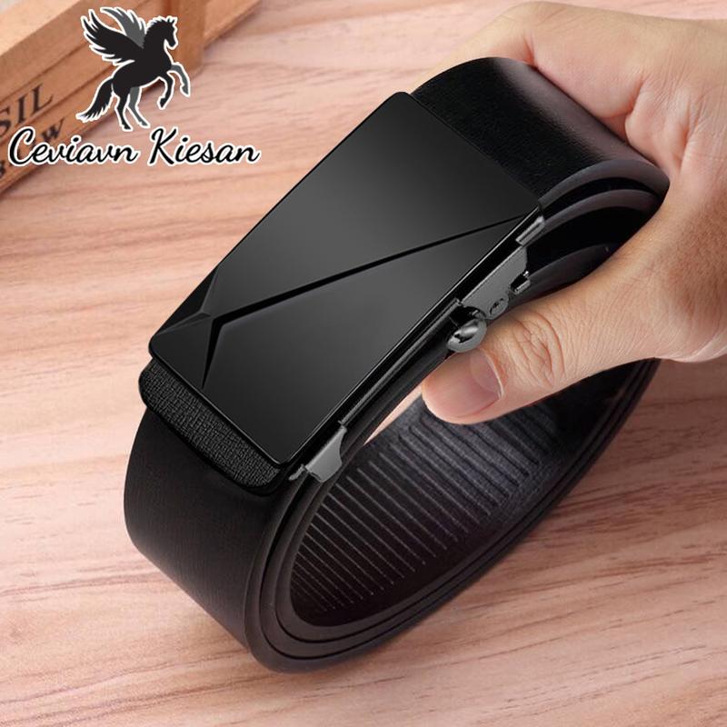 Thắt Lưng D24 100% Ceviavn Kiesan Mặt Hợp Kim Khóa Tự Động Da PU Cao Cấp Giấu Dây Luồn Trong Phong Cách Hàn Quốc Dài 1.2m