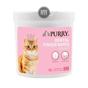 Purry Dental Finger Wipes 50 pcs for Cat - Tisu Pembersih Gigi Kucing