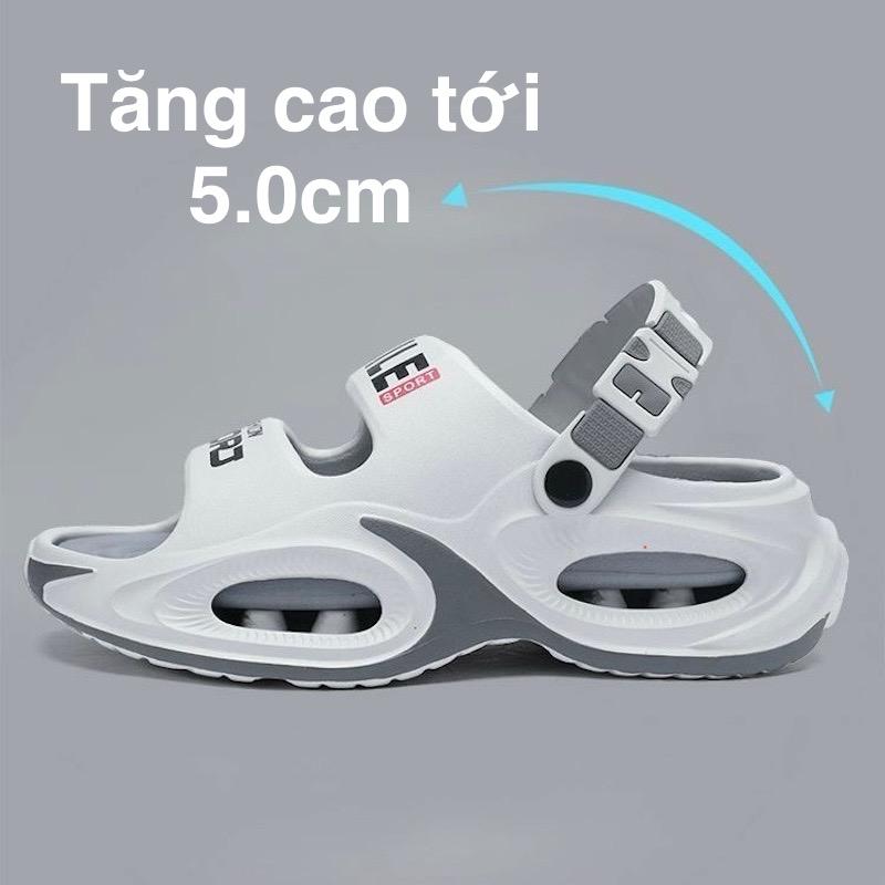   FREESHIP- giao ngay  sandal nam đế đệm khí cao 5cm giày dép quai hậu đế mềm êm siêu nhẹ siêu bền xăng đan EVA siêu hót trend 