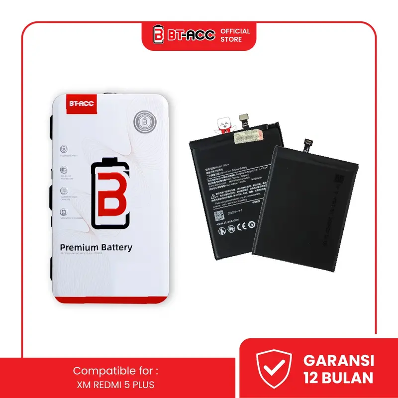 BT-ACC BN44 Battery Baterai Batre Compatible For Xiaomi Redmi 5 Plus
