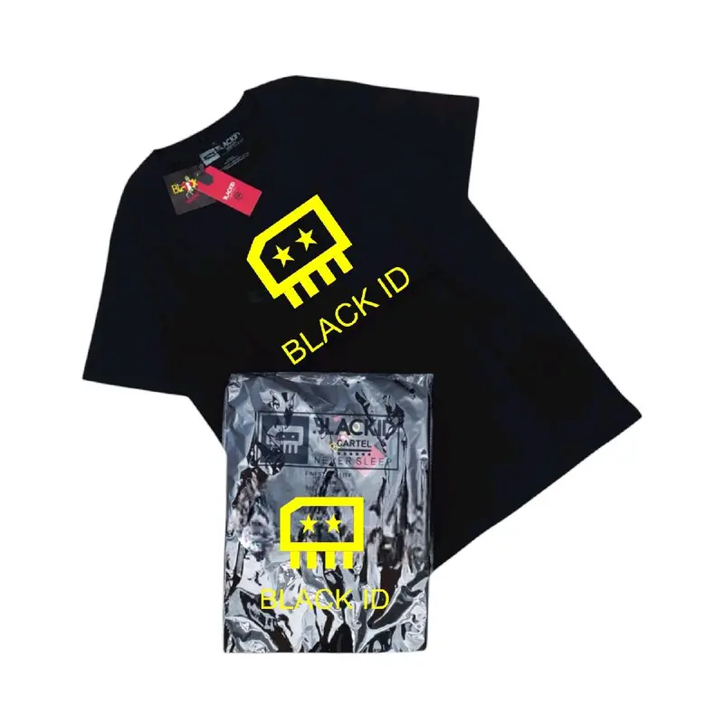 Baju Kaos Cowok Distro Keren Kaos Motif Pria Dewasa Tshirt Pria Distro BLACK ID ni Combed 2