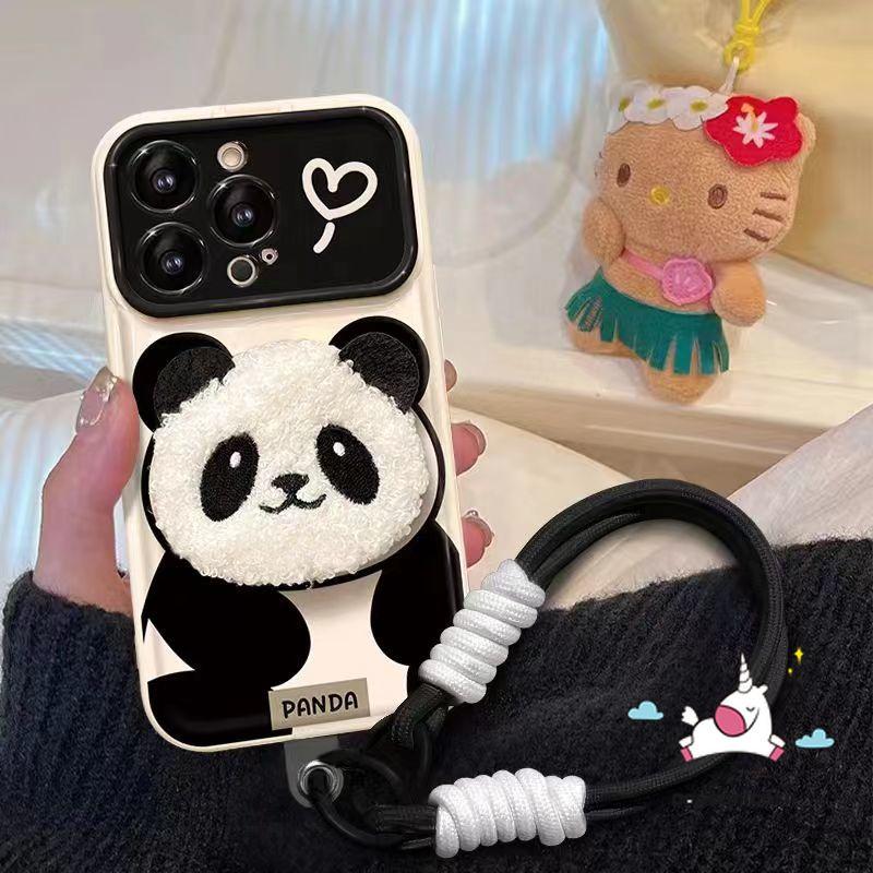 Caseunicorn-Ốp Điện Thoại Cho vivo y27 y17s y35 y16 y15 y12 y36 y17 y27s y22 y11 y20 y21 y22s y31 y02 y30 y12s y12i y91 y91c y50 y15a Y13S Gấu Trúc Nhồi Bông Dễ Thương Búp Bê 3D Khung Ống Kính