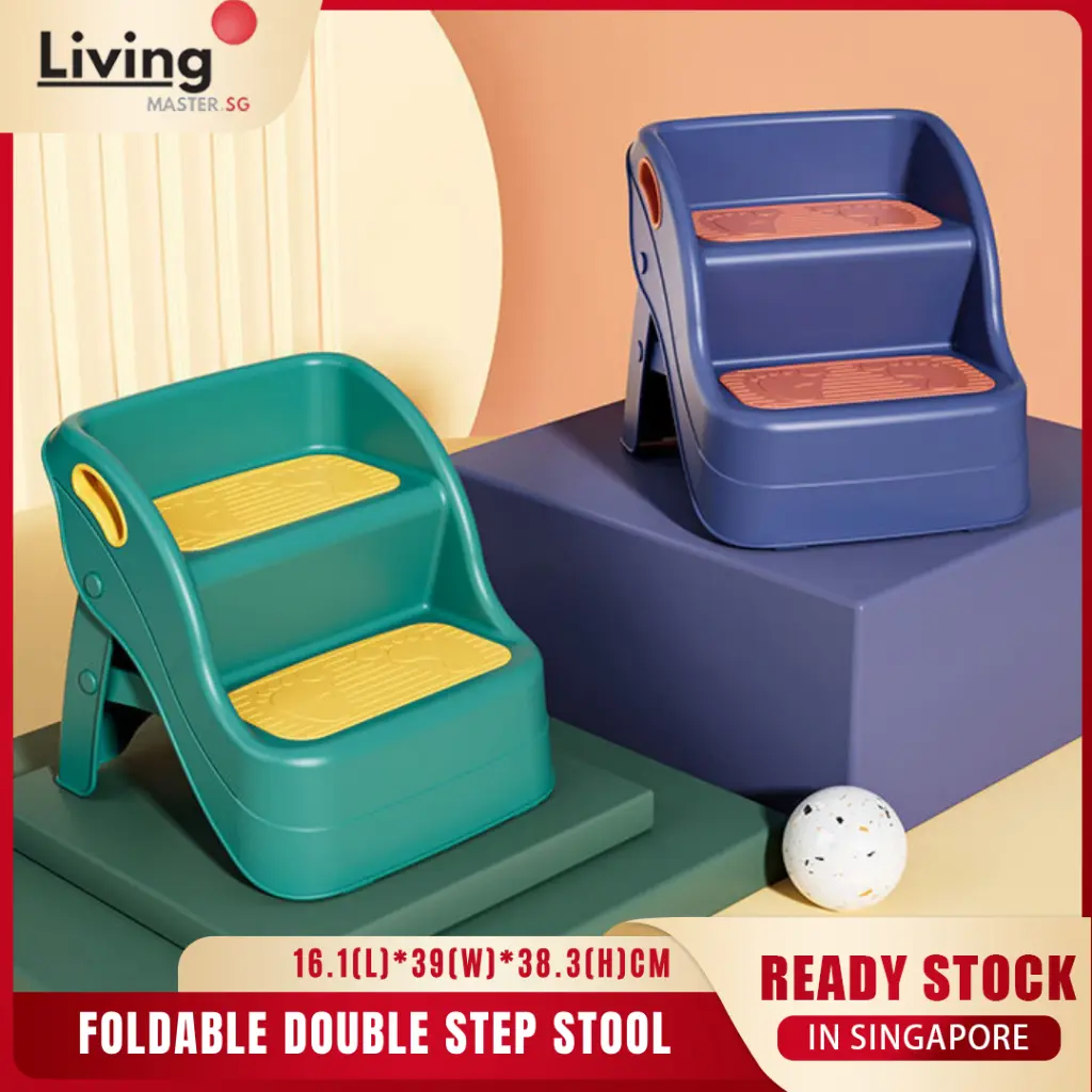 Foldable Kids 2-Step Stools / Toilet Potty Training stool / Toddler Non-Slip Bathroom Potty Stool
