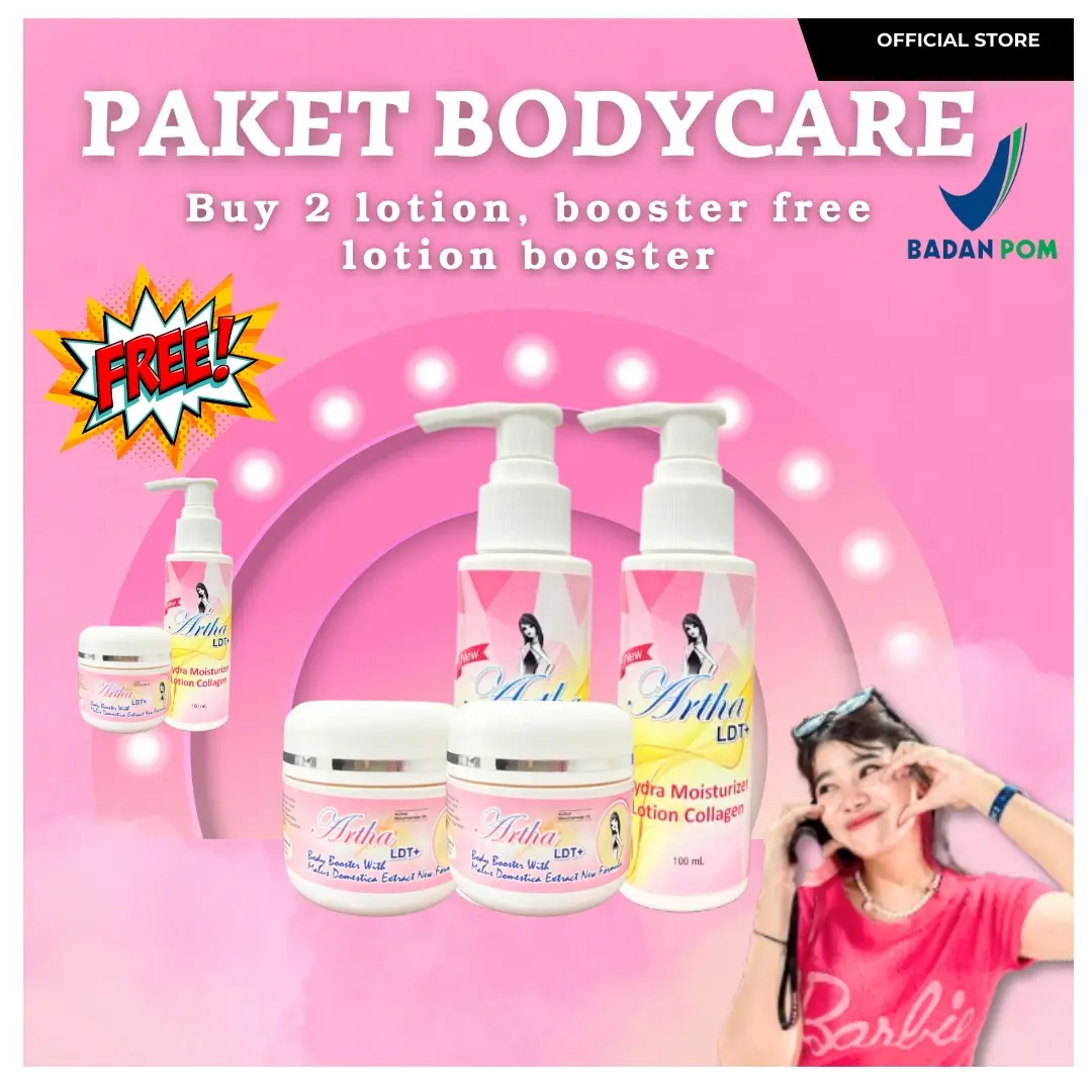 [ARTHA LDT] Paket A lightening NEW PACKAGING Beli 2 gratis 1 ( 3 body booster + 3 body lotion) SPECIAL BOOSTER NEW FORMULA Tangan