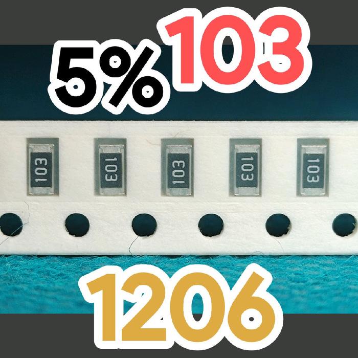 Jual 10pcs Chip resistor smd 103 5% size 1206 3216 10Kohm 10 kohm 10K ...