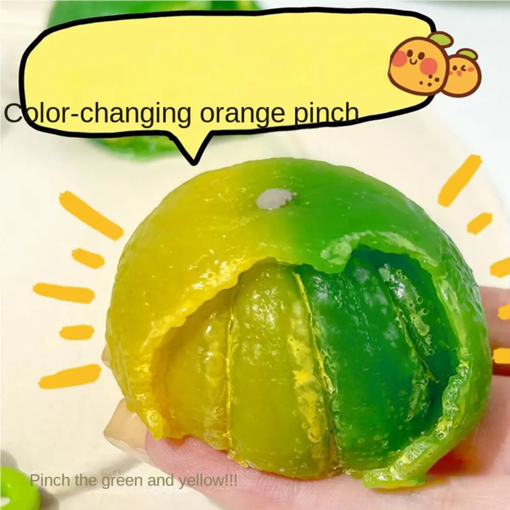 Sensory Toy Peeling Orange Fruit Squeeze Toys Simulated Fruit Strawberry Simulation Mango Squeeze Toy Green TPR Fruit Soft Slow Rebound Toys Kids Gift