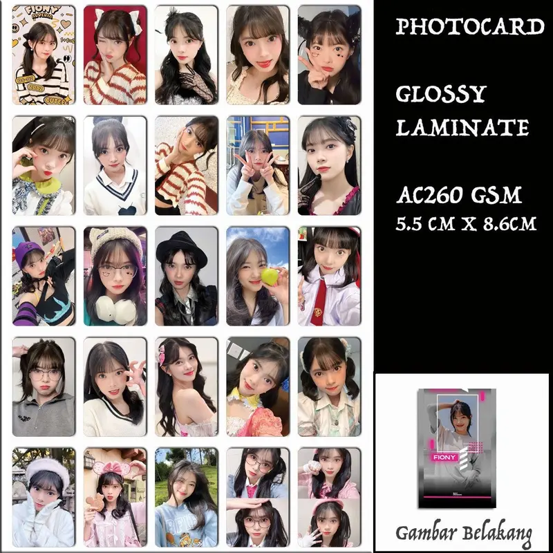 [ADEL] photocard jkt48 versi oshi 1 set isi 25 foto gambar 2 sisi free inner sleeve dan pc random 1