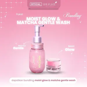 BUNDLING ALL SKIN TYPE MATCHA GENTLE WASH AND MOIST GLOW BY SHOFACE ID