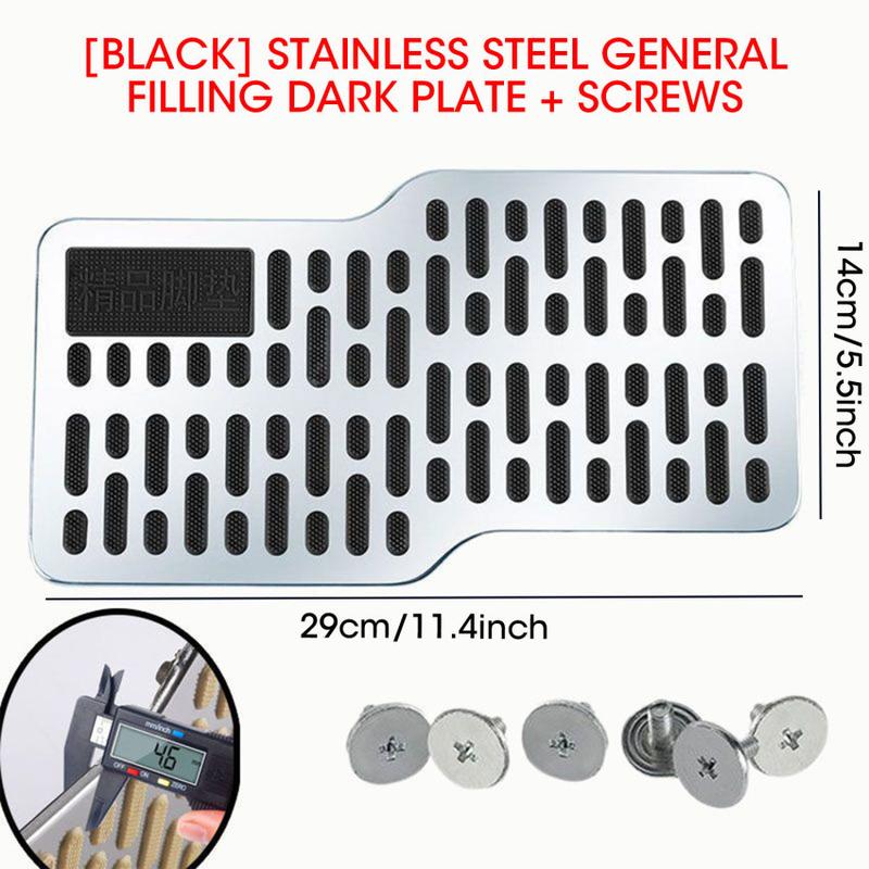 Product Introduction of Universal Car Floor Mat Stainless Steel Car Wear-resistant Pedal Thickened Pedal Board Main Cab Metal Repair Protective Foot Mat 38