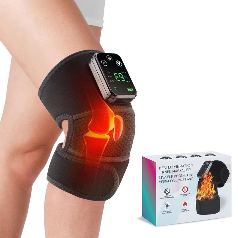 Máy Massage Đầu Gối Chân, Làm Nóng Và Rung, Màn Hình LED, Nhiệt Độ Sưởi 3 Cấp Độ, Điều Khiển, Hỗ Trợ Đầu Gối Ấm Áp, Món Quà Tuyệt Vời