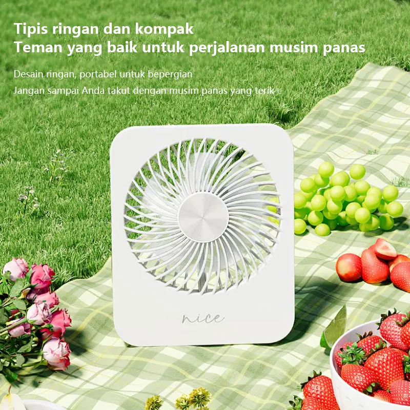 NETPAC Kipas Angin Portable 2 in 1 6000mAh Cute Design Kipas Mini Murah Meja Portabel Original 1