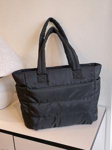 Bagsmart Bolsa Tote Bubble para Mujer, Tres Tamaños, Mochila de Hombro para Laptop con Relleno, Bolsa de Oficina Ligera, Múltiples Compartimentos, Cierre de Cremallera