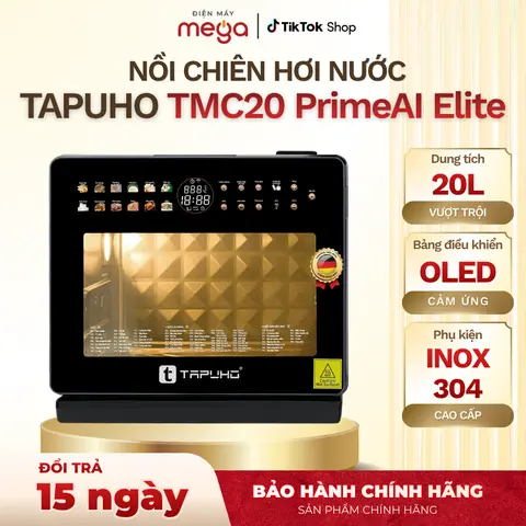 Nồi Chiên Hơi Nước Đa Năng TAPUHO TMC20 PrimeAI - Dung Tích 20L, 5in1 - Màn Hình Cảm Ứng - Tự Động Vệ Sinh