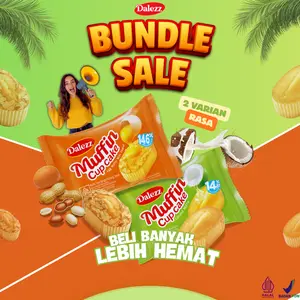 [Bundle Mix Rasa 10+10] Dalezz Muffin Cup Cake 2 Varian Rasa Coconut (Kelapa) & Egg With Peanut (Telur dengan Kacang) | Halal Lembut & Manis