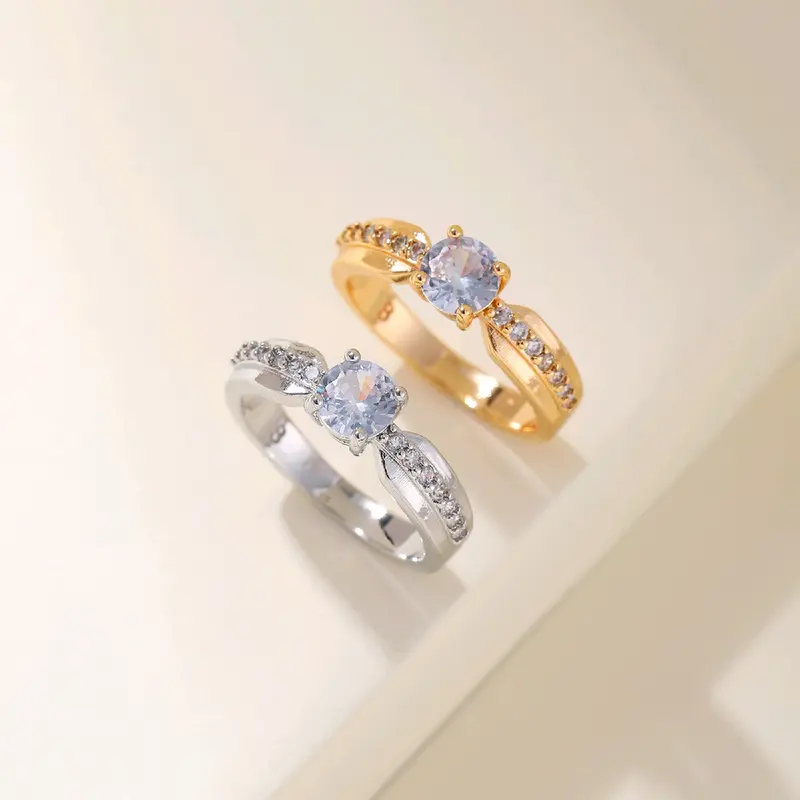 Cincin Permata Zircon Satu Garis Xuping Premium by Yunqi Jewellery - Model Rings 0