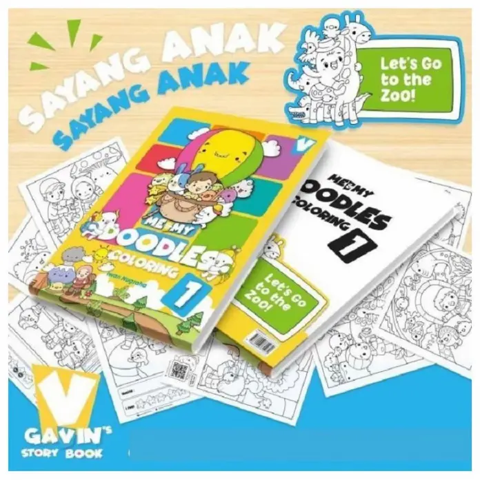 Lembar Mewarnai - Let's Go To The Zoo!