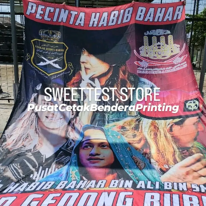 READY STOK + BENDERA TERMURAH + TERLARIS, BENDERA HABIB LUTHFI, HABIB MBAH HASYIM, BENDERA SHOLAWAT FULL PRINTING 3
