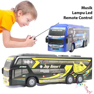 MAINAN REMOTE CONTROL BUS JSP BASURI RC BUS MUSIK TELOLET DOUBLE DECKER DM21
