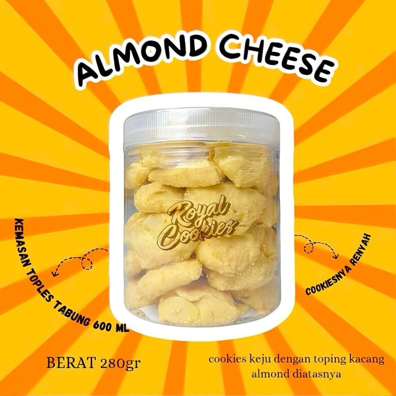 ALMOND CHEESE Cookies Premium Camilan snack Keju Cheddar Kacang Almond Toples Tabung 1