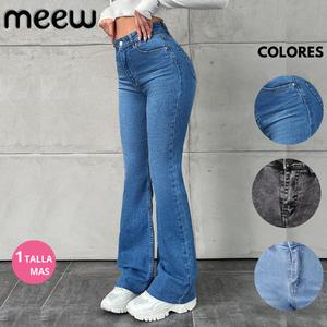 pantalones vaqueros mujer de  media campana o " bootcut " con efecto push up
